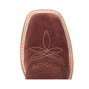 Hyer Augusta Burgundy Women's Western Boots featuring pointed toes and classic western stitching.