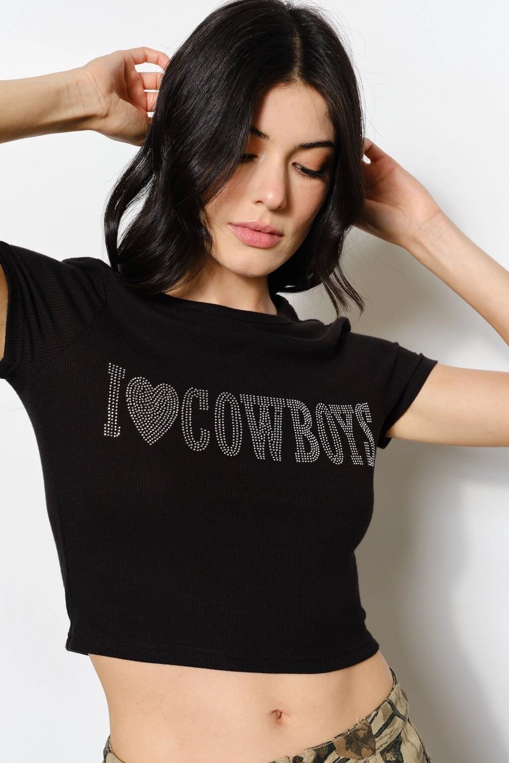 I Heart Cowboys Baby Tee - Cowgirl Charm