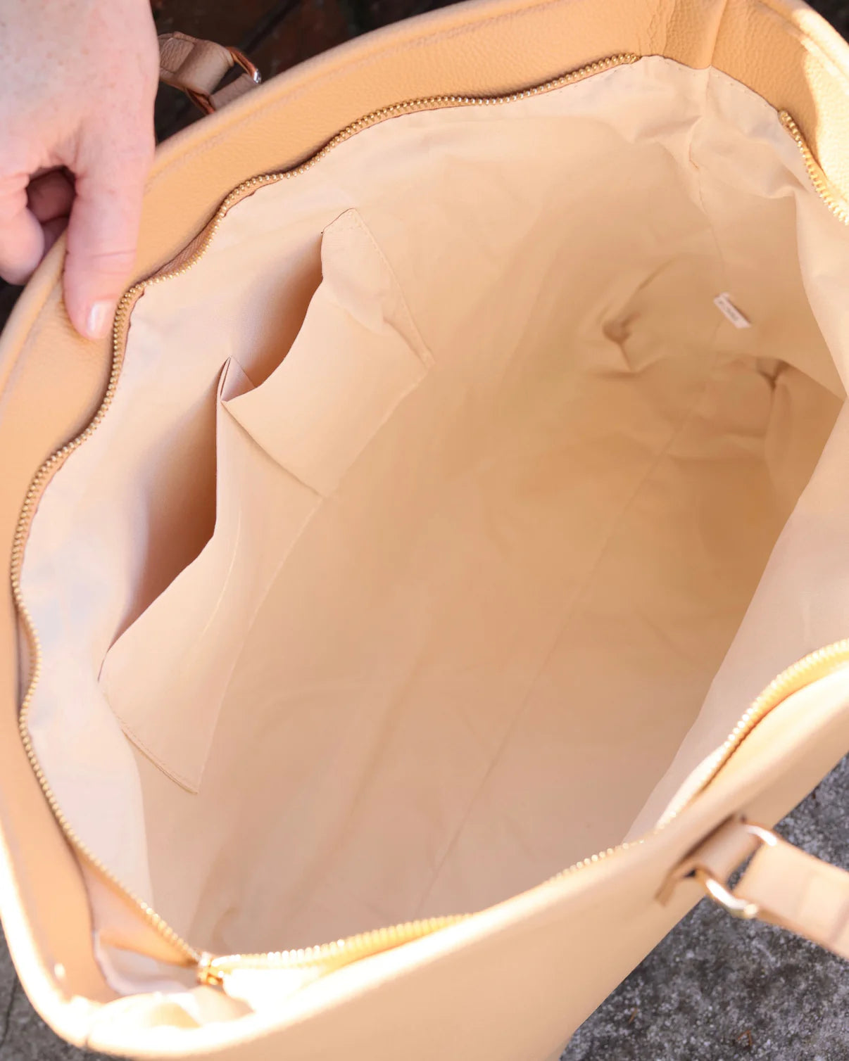 Caroline Hill Oversized Tote Bag – Vegan Leather Work, Travel, and Everyday Handbag with Zipper Closure