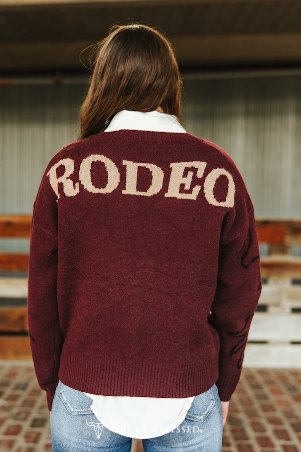 Wine Rodeo Knit Sweater