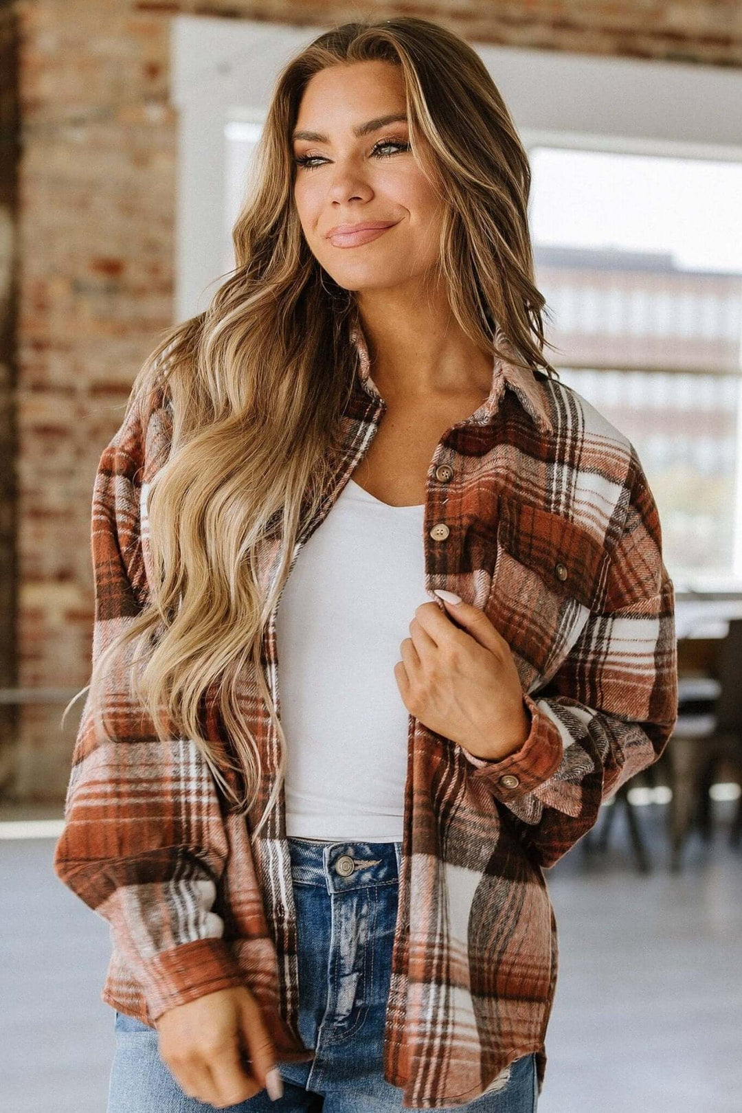 Kelsea Plaid Shacket | S - 2XL - Cowgirl Charm