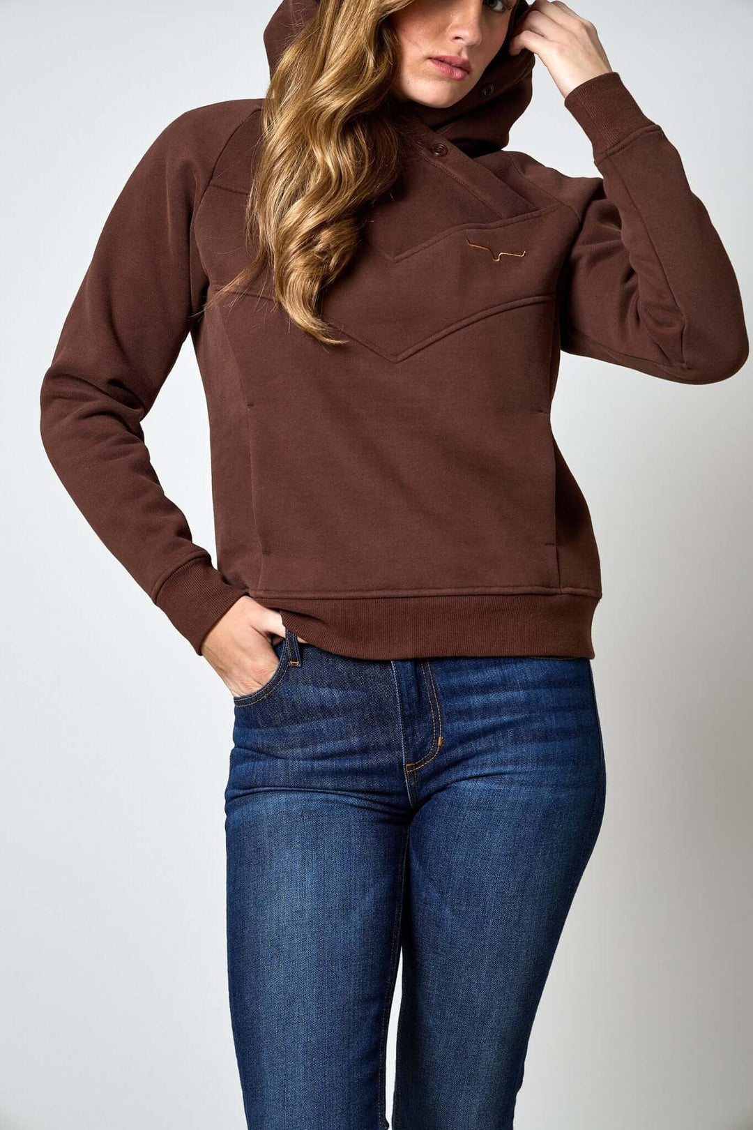 Kimes Ranch Ella Dark Brown Hoodie - Cowgirl Charm