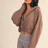 Knit Zip Up Hoodie Sweater - Cowgirl Charm