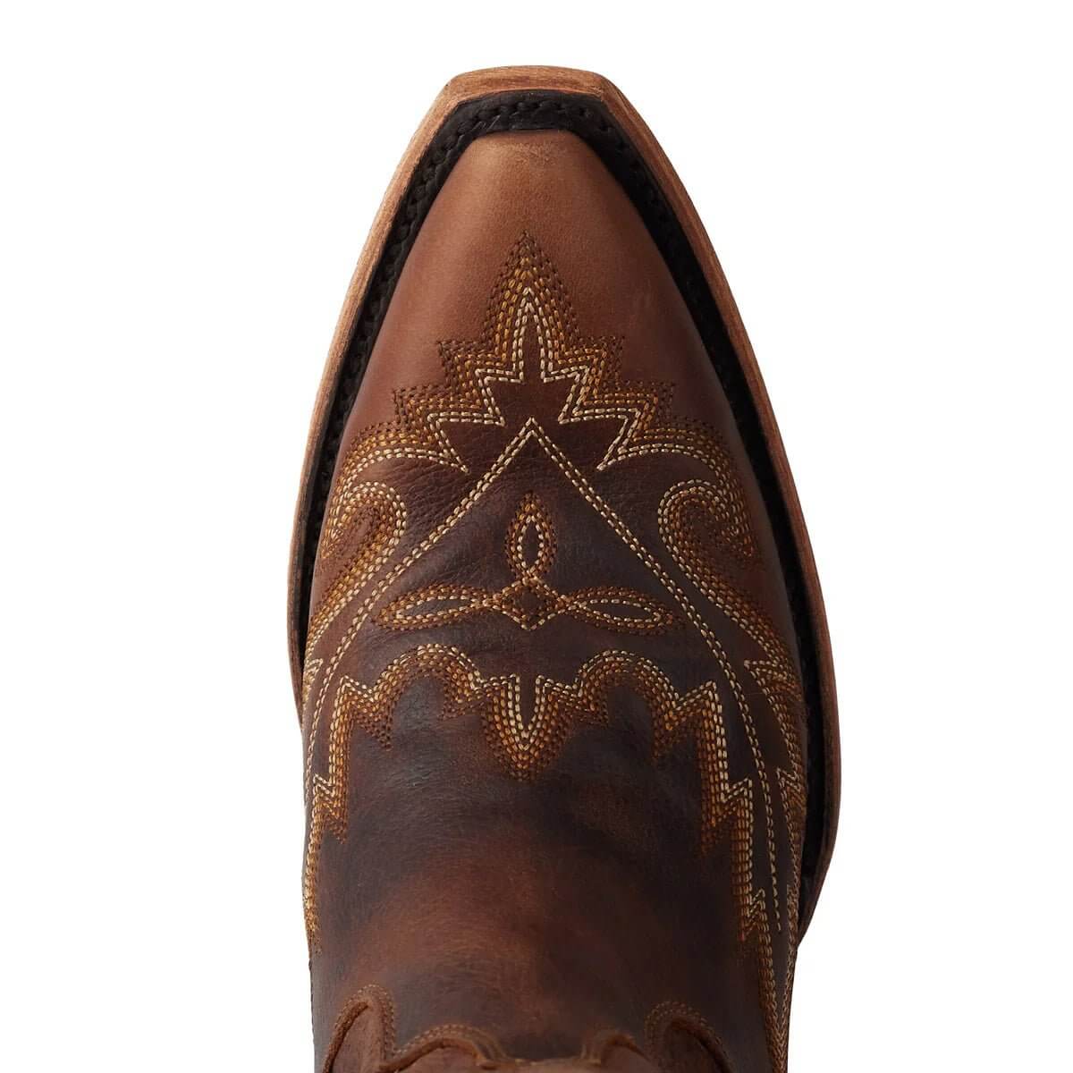 Lane Boots Lexington knee-high corset boots in cognac leather, featuring a stylish design and sturdy heel.