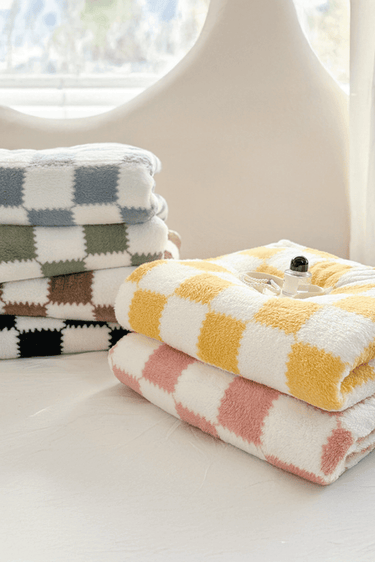 LDC Checkered Soft Plush Large Blanket - Cowgirl Charm