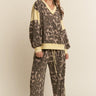 Leopard Print Solid Stripe Wide Leg Bottoms - Cowgirl Charm