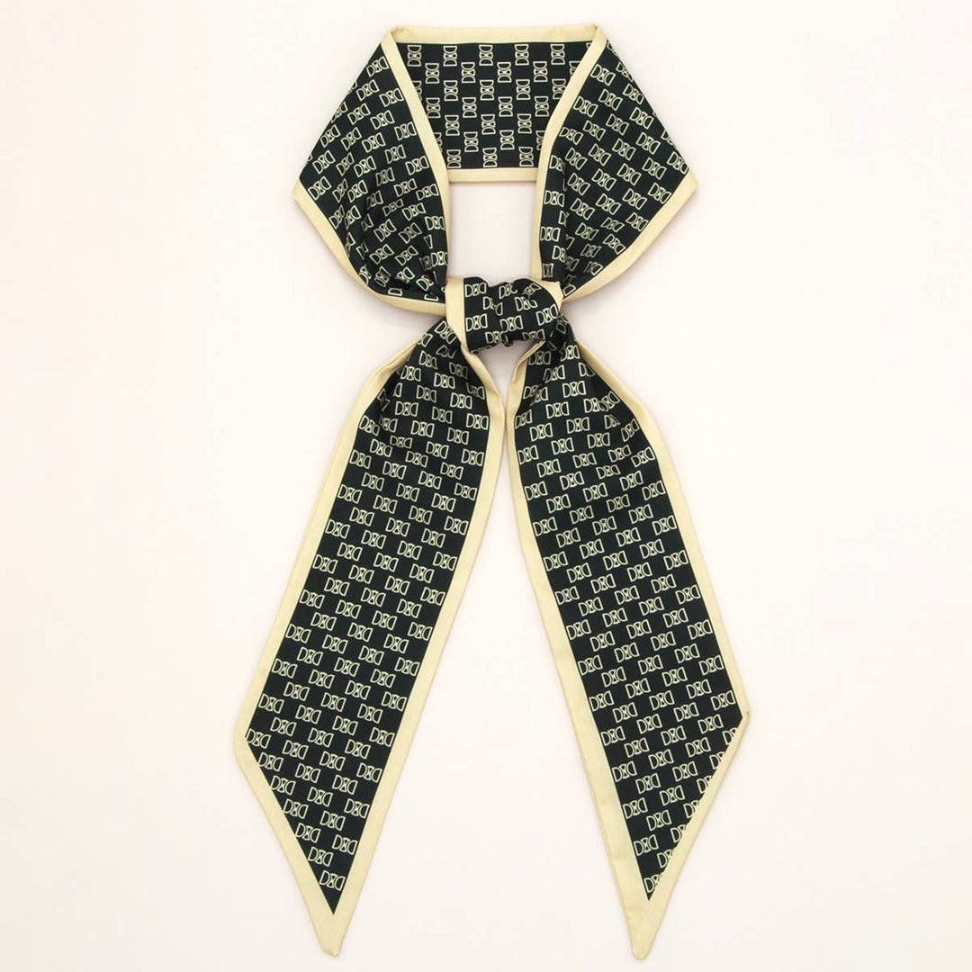 Letter Floral Twilly Scarf – Hair Ribbon & Bag Tie_CWASC0095 - Cowgirl Charm