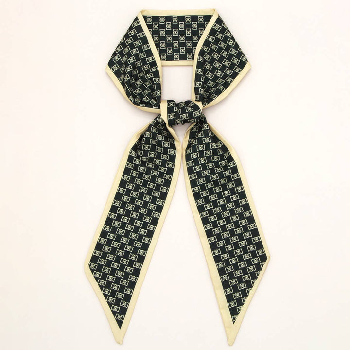 Letter Floral Twilly Scarf – Hair Ribbon & Bag Tie_CWASC0095 - Cowgirl Charm