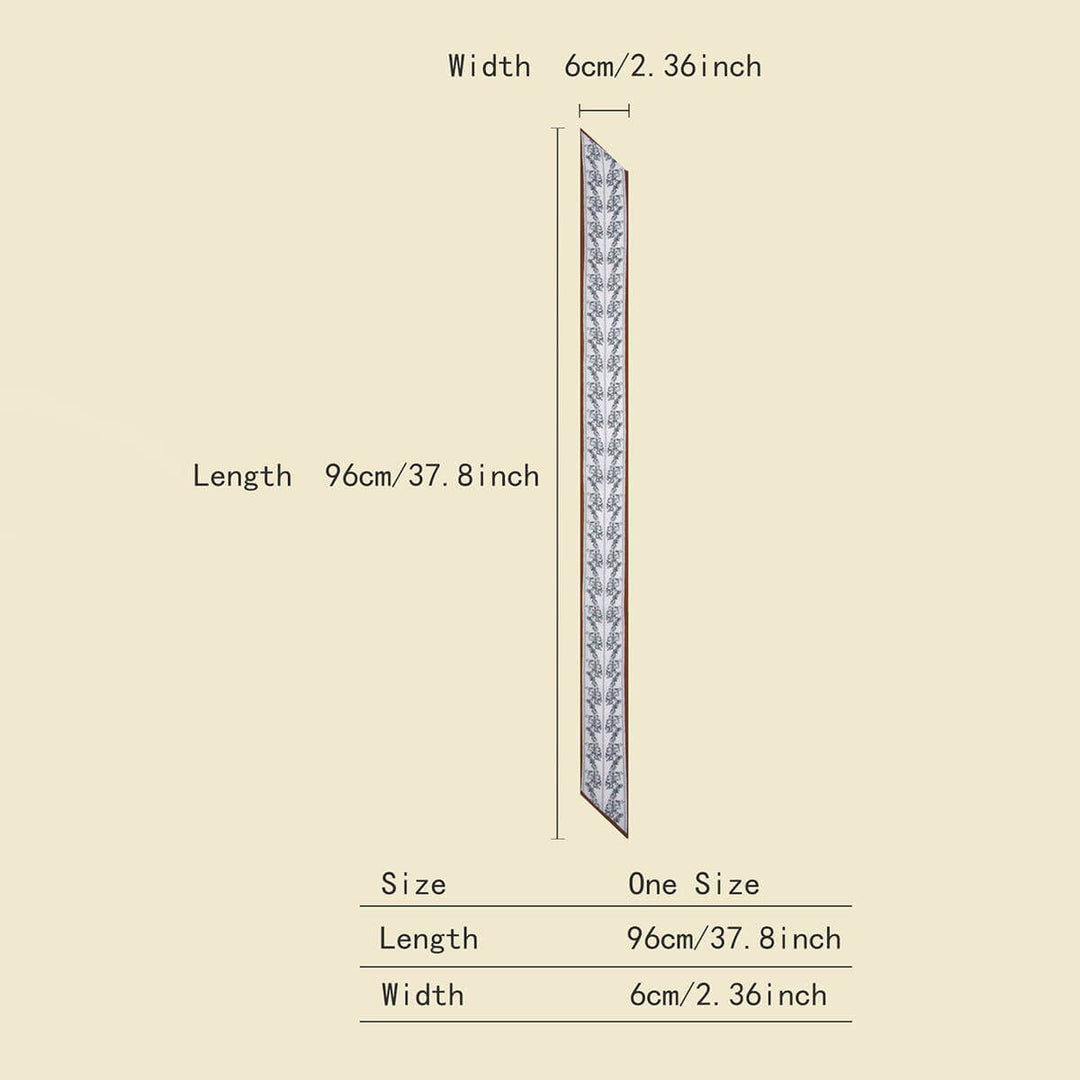 Letter Floral Twilly Scarf – Hair Ribbon & Bag Tie_CWASC0095 - Cowgirl Charm