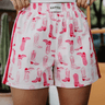 Light Pink Western Boots Boxer Shorts - Cowgirl Charm