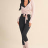 Long Sleeve V Neck Wrap Top - Cowgirl Charm