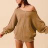 Loose Fit Exposed Seam Sweater - Cowgirl Charm