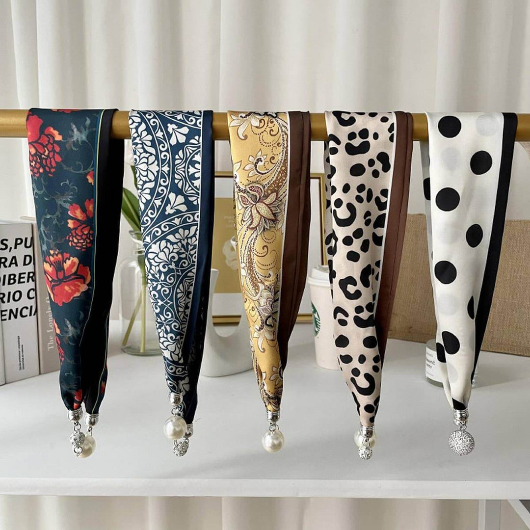 Magnetic Silk Scarf Necklace – Elegant Neck Wrap_CWASC0752 - Cowgirl Charm