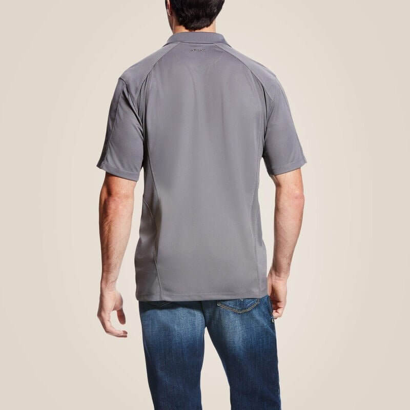 Men's Ariat AC Polo shirt featuring a classic collar, short sleeves, and breathable fabric for casual wear.