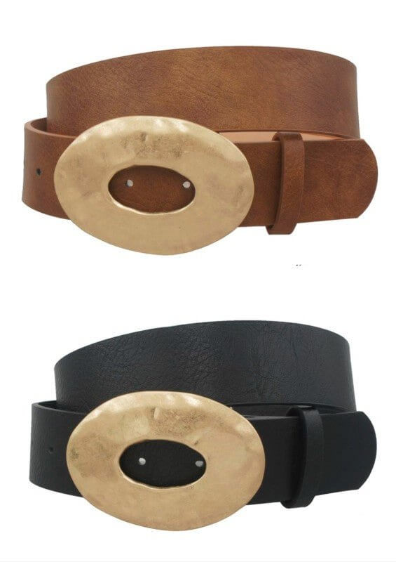 Metal Oval Buckle Belt - Cowgirl Charm