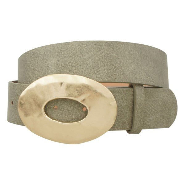 Metal Oval Buckle Belt - Cowgirl Charm