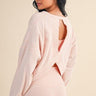Mineral Wash Cutout Back Layering Sweatshirt - Cowgirl Charm