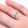 Moissanite Crisscross Ring – 925 Sterling Silver Infinity Band with 0.40 CT Stones - Cowgirl Charm