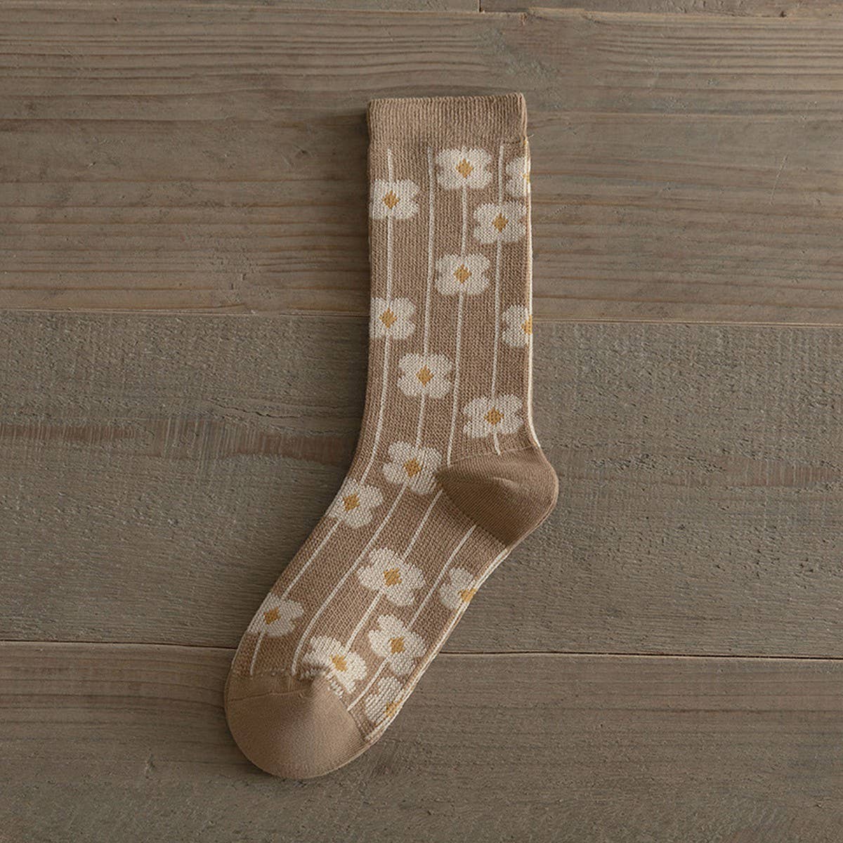 Pair of ACCITY women's autumn cotton mid-calf socks with a cozy, soft fabric perfect for fall wear.
