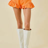 Orange Ruffle Denim Shorts - Cowgirl Charm