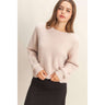 Oversized Fuzzy Sweater With Back Twist Detail - Cowgirl Charm