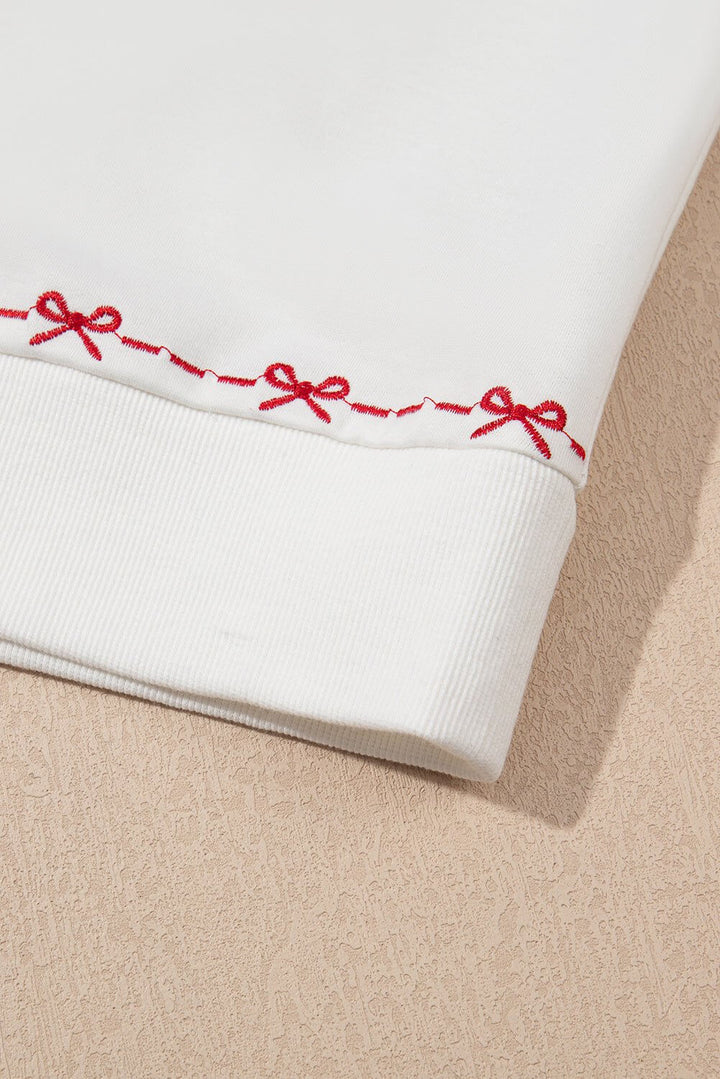 Pearl Puff Sleeve Lounge Set – White Embroidered Two - Piece Outfit | Cowgirl Charm - Cowgirl Charm