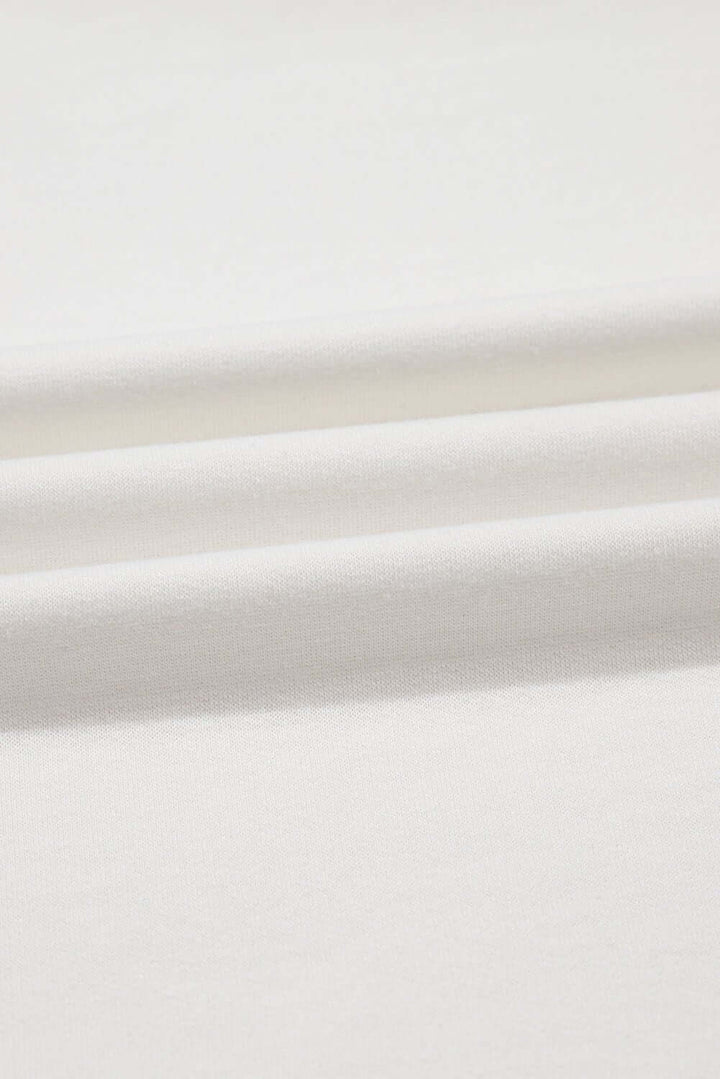 Pearl Puff Sleeve Lounge Set – White Embroidered Two - Piece Outfit | Cowgirl Charm - Cowgirl Charm