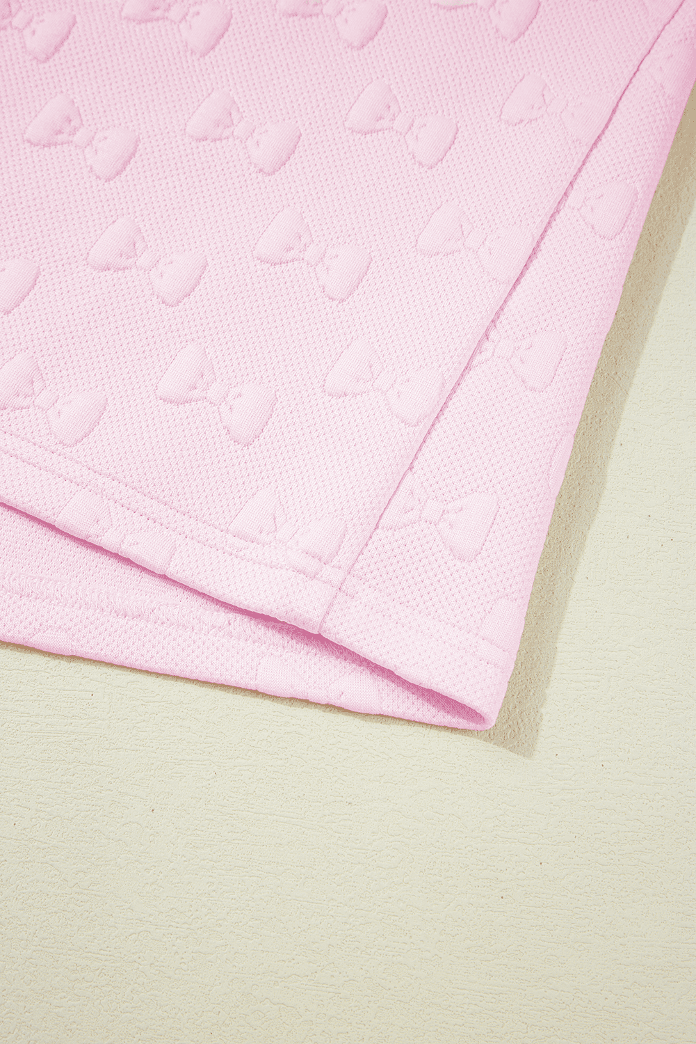 Pink Bow Textured Lounge Set – Cute Western Summer Outfit | Cowgirl Charm - Cowgirl Charm