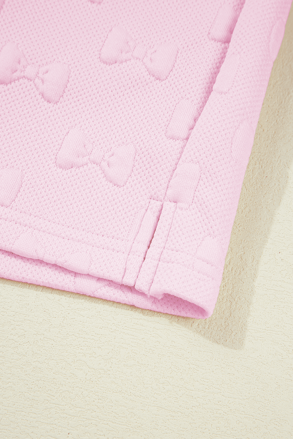 Pink Bow Textured Lounge Set – Cute Western Summer Outfit | Cowgirl Charm - Cowgirl Charm