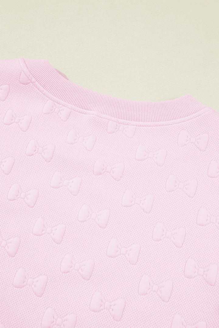 Pink Bow Textured Lounge Set – Cute Western Summer Outfit | Cowgirl Charm - Cowgirl Charm