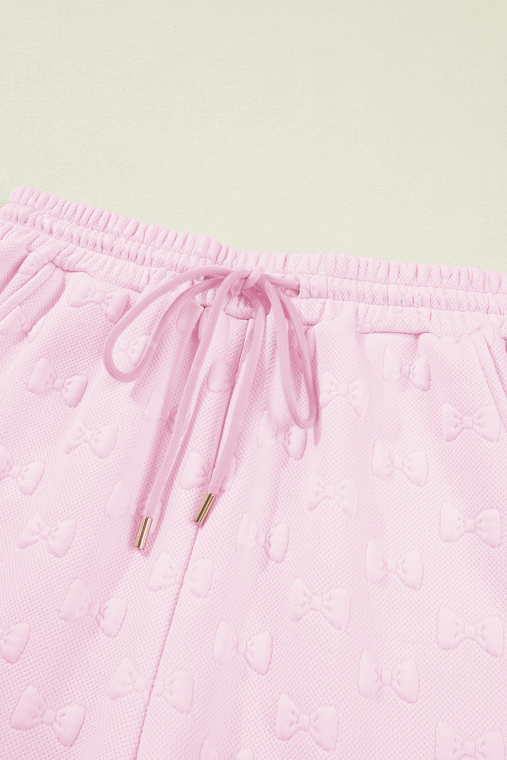 Pink Bow Textured Lounge Set – Cute Western Summer Outfit | Cowgirl Charm - Cowgirl Charm