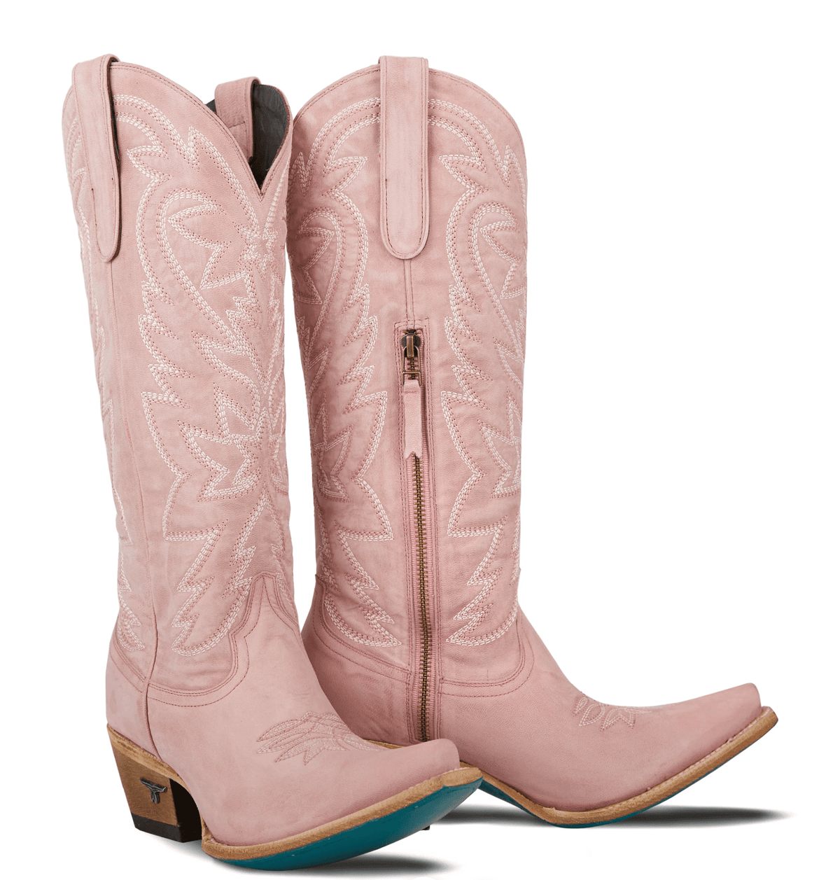 Pink Lane Smokeshow Boot by Lane Boots, stylish pink leather ankle boots with a sleek design and pointed toe.