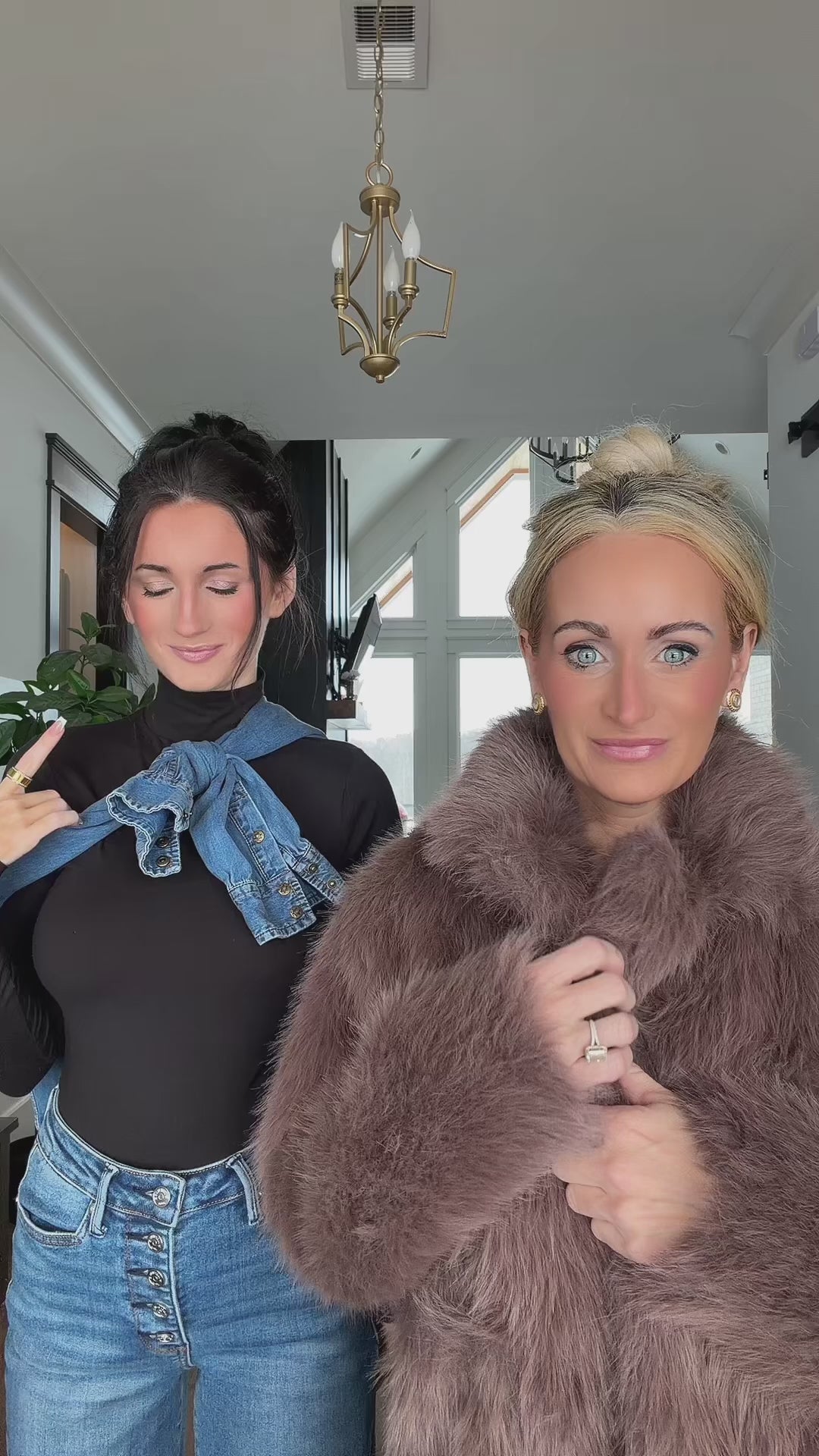 Leopard Distressed Hem Jeans