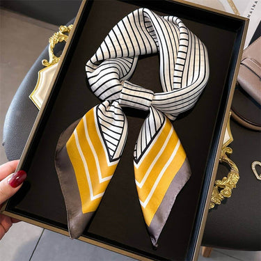 Printed Satin Square Scarf – Office & Casual Wrap_CWASC1432 - Cowgirl Charm