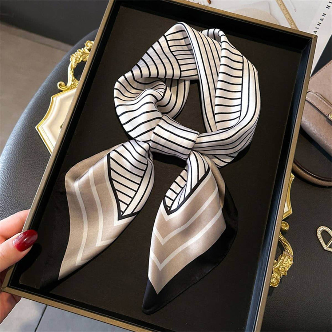 Printed Satin Square Scarf – Office & Casual Wrap_CWASC1432 - Cowgirl Charm