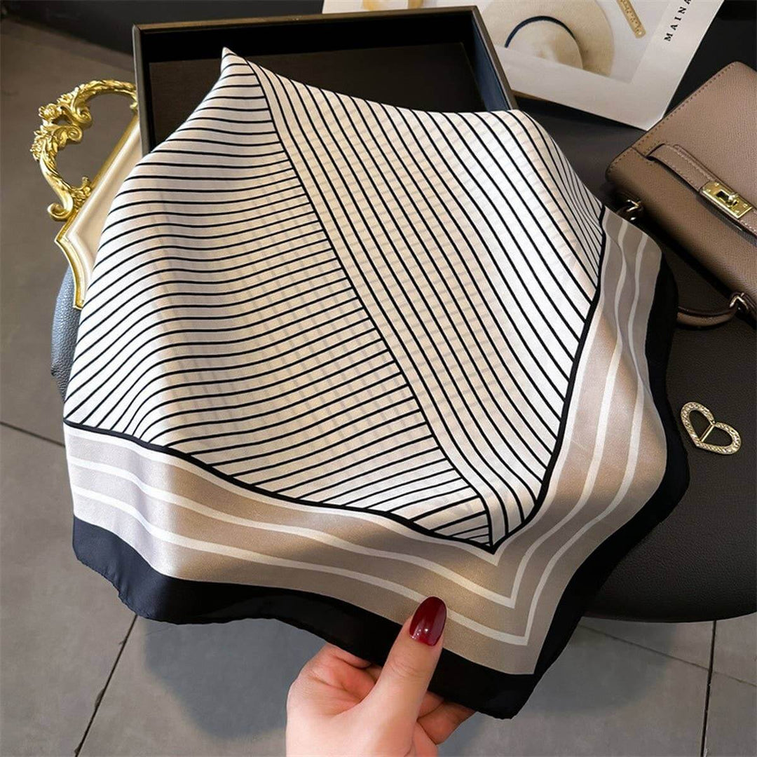 Printed Satin Square Scarf – Office & Casual Wrap_CWASC1432 - Cowgirl Charm