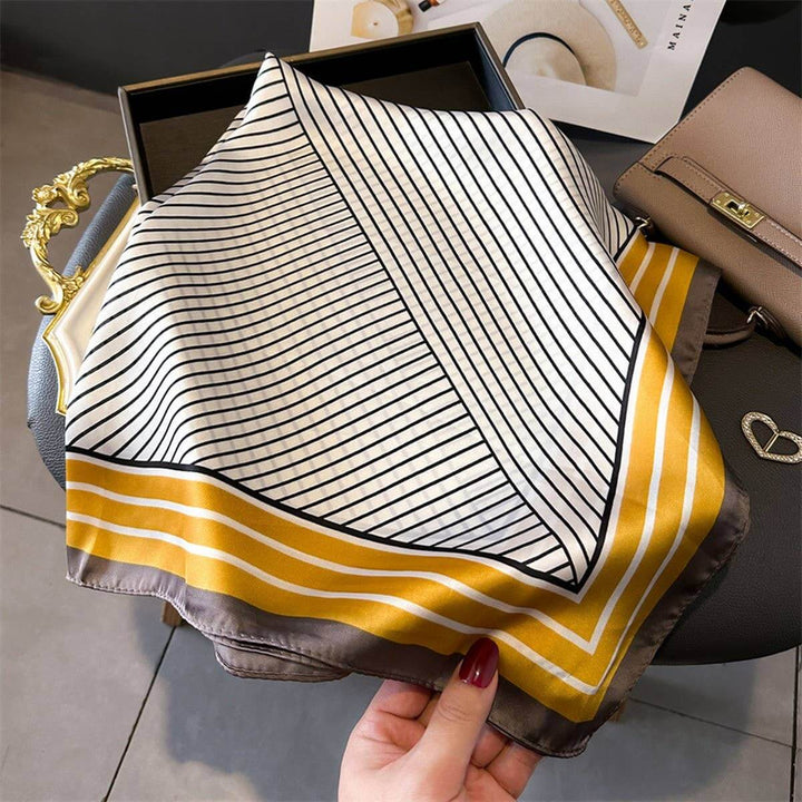 Printed Satin Square Scarf – Office & Casual Wrap_CWASC1432 - Cowgirl Charm