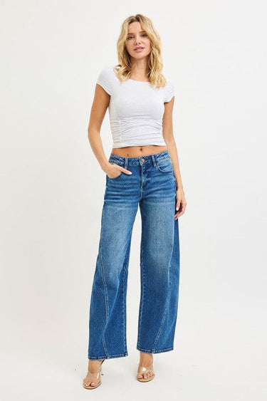 Risen Jeans Slouchy Barrel Jeans - Cowgirl Charm