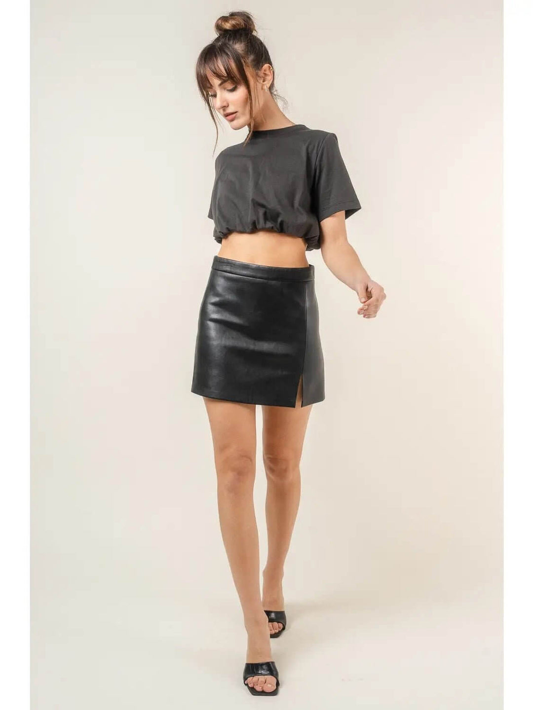 Round Neck Bubble Hem Top - Cowgirl Charm