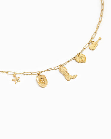 Rustic Western Icon Charm Necklace - Cowgirl Charm
