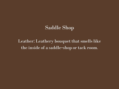 Miller Candle Co. Saddle Shop Candle with rustic design, featuring a warm, inviting atmosphere for home decor and gifts.