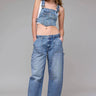Sammie Classic Crop Barrel Jeans - Cowgirl Charm