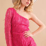 Sequin Fringe Embellish One Shoulder Jumpsuit - Cowgirl Charm