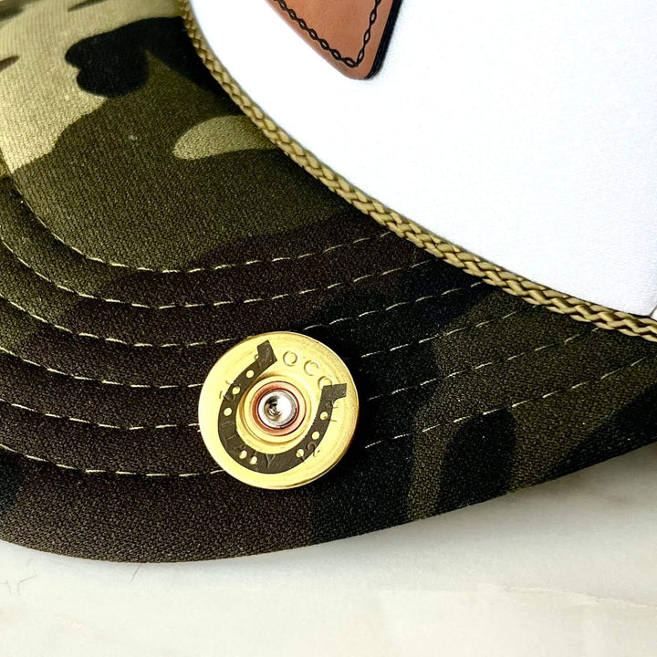 Shotgun Shell HORSESHOE Lapel Pin - Cowgirl Charm