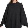 Side Slit Oversized Sweater - Cowgirl Charm