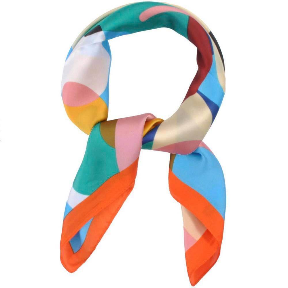 Silky bandana scarf by ANBFashion featuring smooth, shiny fabric with classic paisley pattern, perfect for stylish accessories.