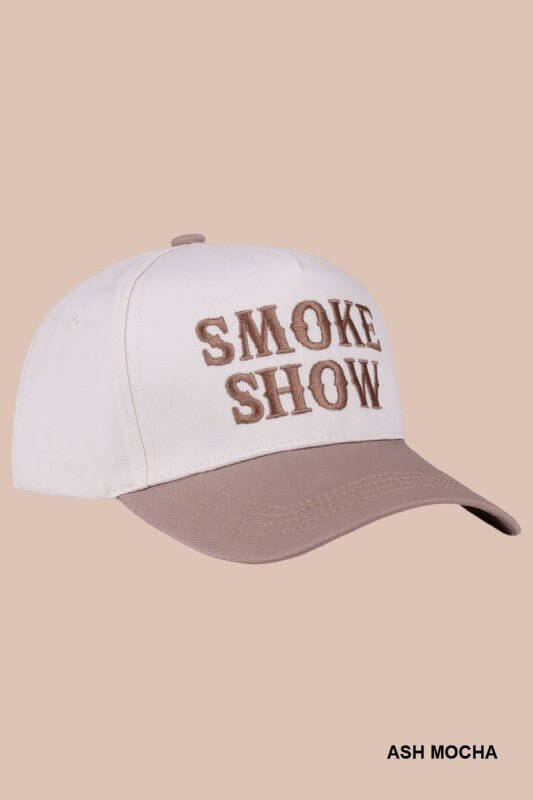 Smoke Show Two Tone Canvas Cotton Cap - Cowgirl Charm