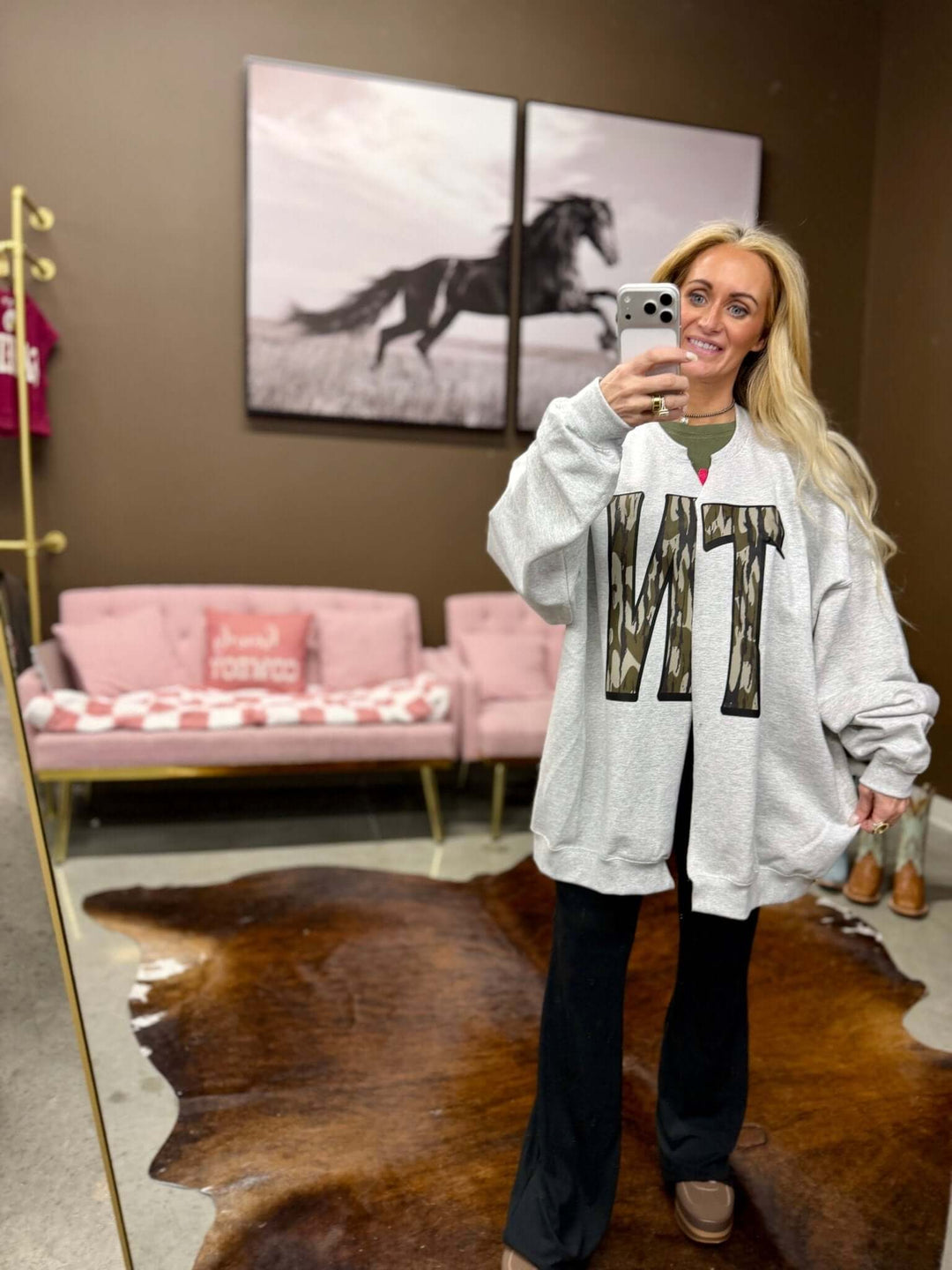 Soft Knit Flare Leggings - Cowgirl Charm