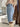 Solid Color Denim Split Skirt - Cowgirl Charm