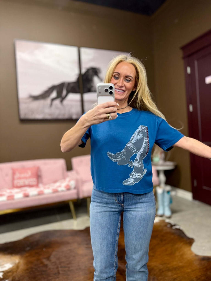 Spur Wide Boy Tee - Cowgirl Charm